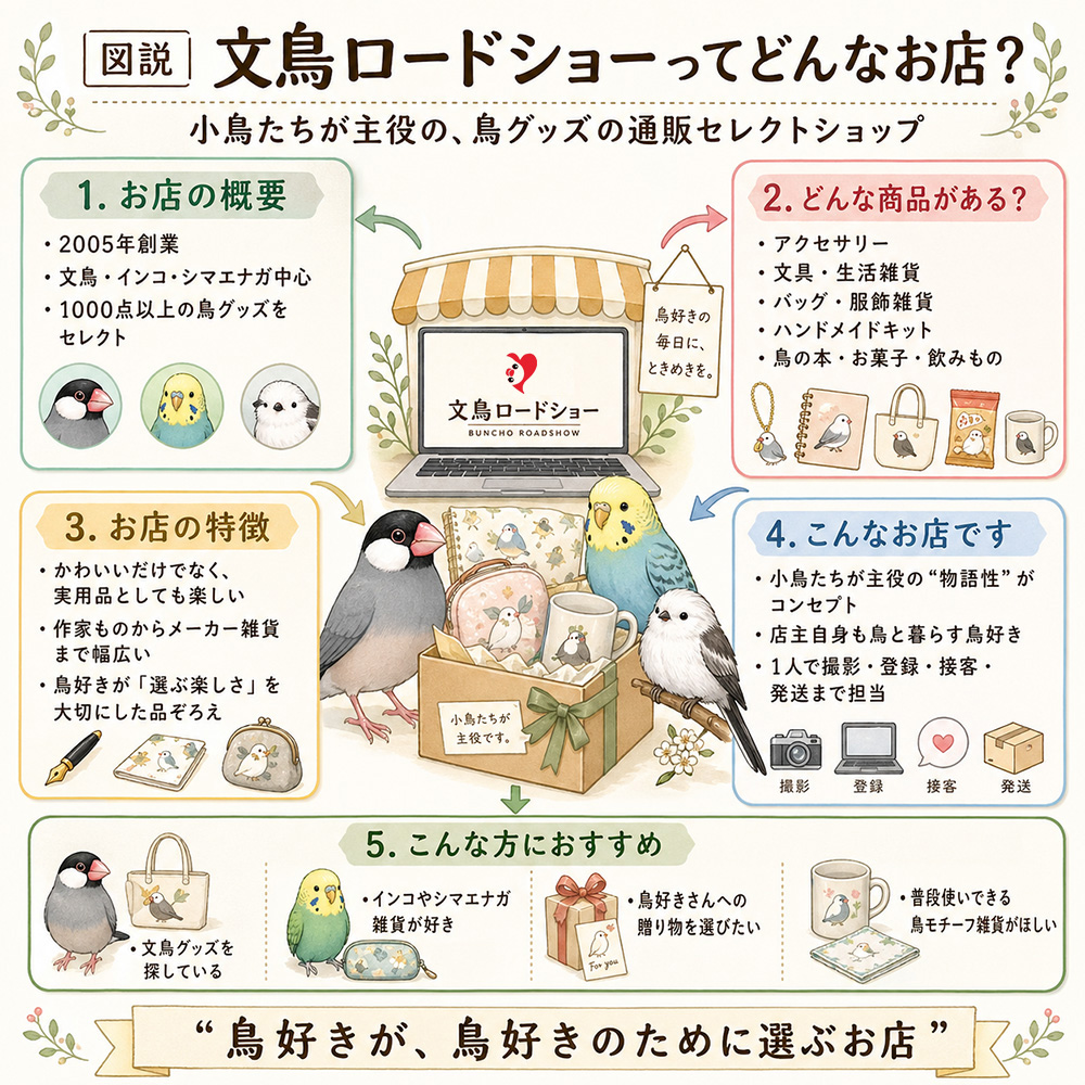 文鳥グッズが通販で買えるお店